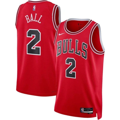 Nike Unisex  Lonzo Ball Red Chicago Bulls Swingman Jersey