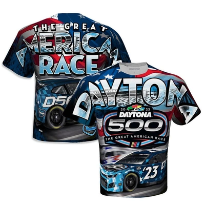 Checkered Flag White 2023 Daytona 500 Sublimated Total Print T-shirt