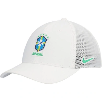 Nike White Brazil National Team Legacy91 Aerobill Performance Flex Hat