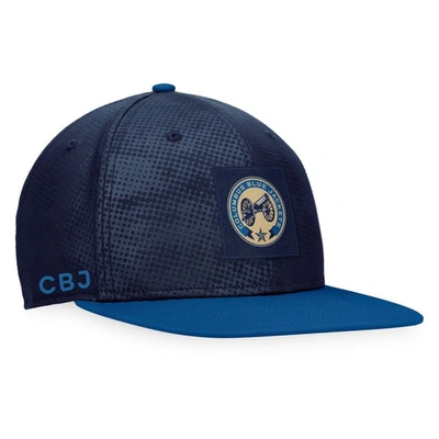 Fanatics Branded Navy/blue Columbus Blue Jackets Authentic Pro Alternate Logo Snapback Hat In Navy,blue