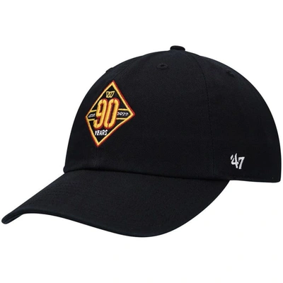 47 '  Black Washington Commanders 90th Season Clean Up Adjustable Hat