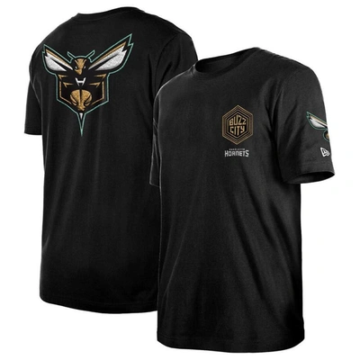 New Era Men's  Black Charlotte Hornets 2022/23 City Edition Elite Pack T-shirt