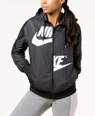 Nike Sportswear Windrunner Jacket In Black/white