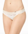 Calvin Klein Perfectly Fit Sheer Lace Bikini Qf4373 In Ivory