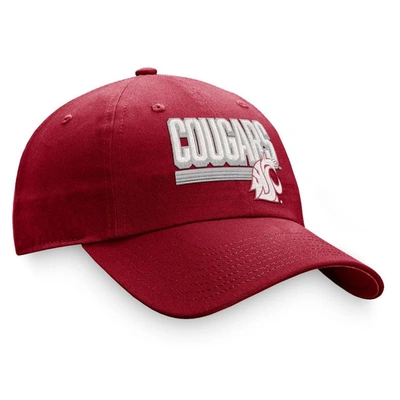 Top Of The World Crimson Washington State Cougars Slice Adjustable Hat In Green