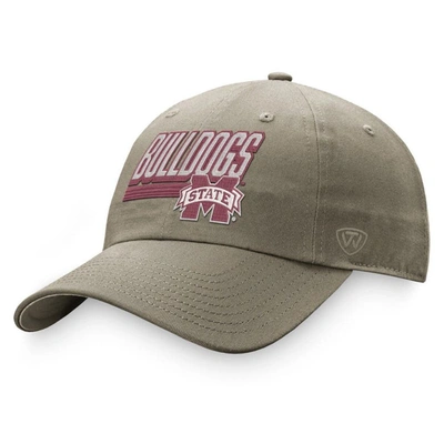 Top Of The World Khaki Mississippi State Bulldogs Slice Adjustable Hat