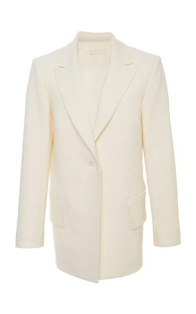 Partow Brody Matte Crepe Jacket In White