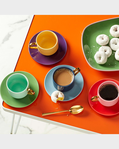 Kate Spade Make It Pop 8-piece Cup & Saucer Set In Multi