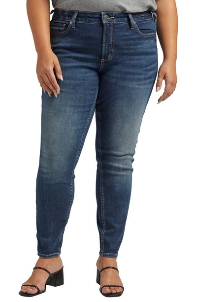 Silver Jeans Co. Suki Mid Rise Skinny Jeans In Indigo