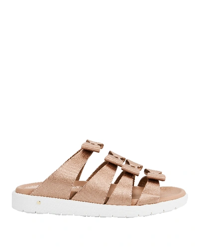 Laurence Dacade Rosabella Satin Bow Sneaker Sandal In Champagne