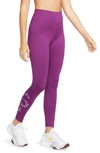 Nike Women's Therma-fit One Mid-rise Graphic Training Leggings In Purple