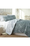 Southshore Fine Linens Winter Brush Reversible Quilt Set In Teal