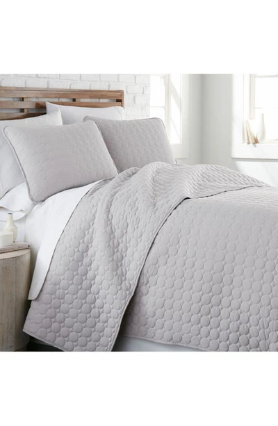 Southshore Fine Linens Ultra-soft Oversized Quilt Set In Light Gray