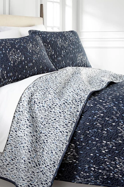 Southshore Fine Linens Luxury Premium Collection Duvet Cover Set In Botanical Leaves Blue