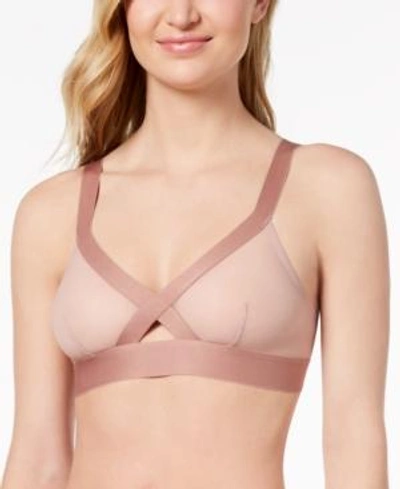 Dkny Sheers Mesh Cutout Bralette Dk4084 In Pink