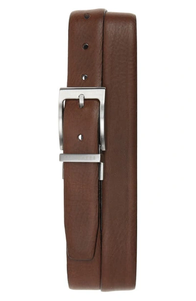 Ted Baker Karmer Men's Reversible Leather Belt In Chocolate