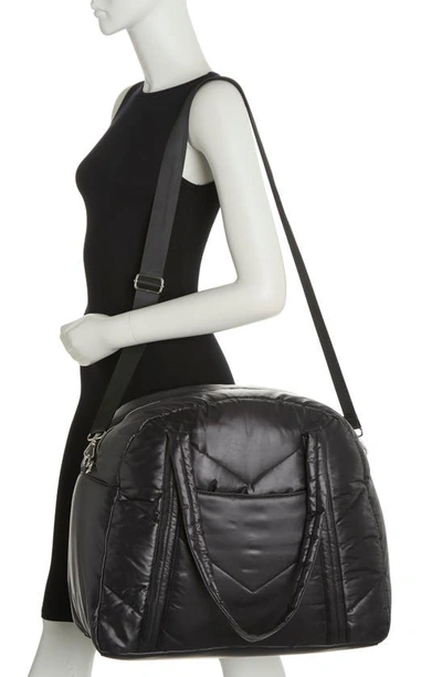 Madden Girl Quilted Nylon Weekend Bag In Black
