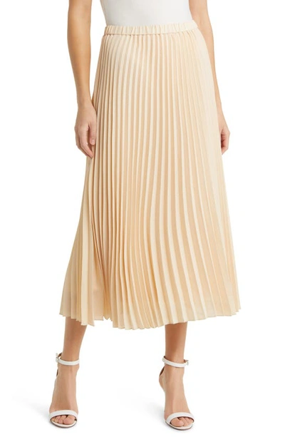 Anne Klein Pleated Skirt In White