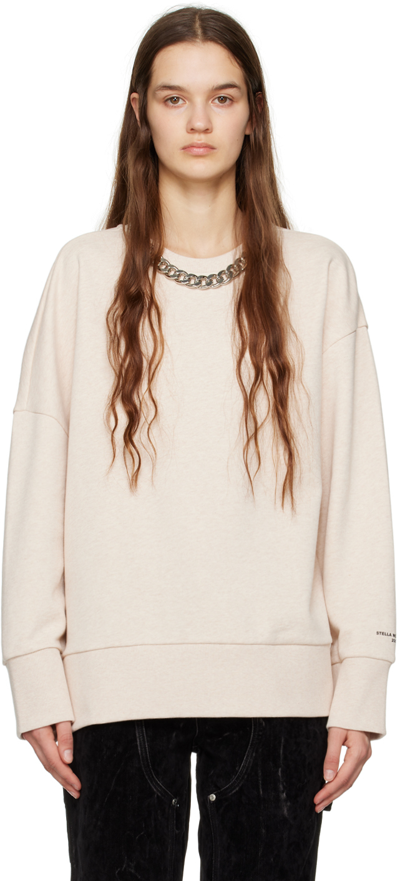 Stella Mccartney Chain-link Cotton Sweatshirt In White