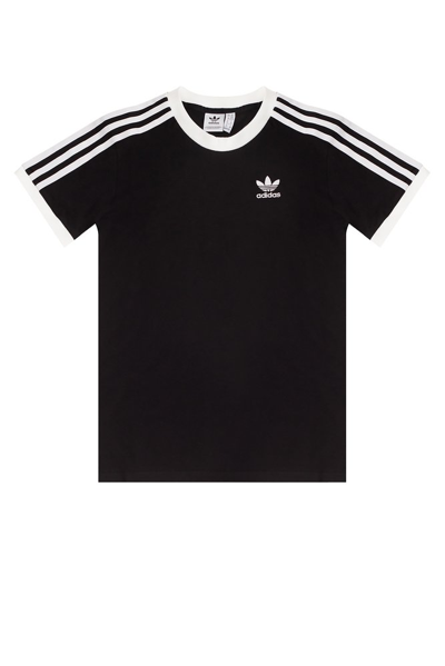 Adidas Originals Logo Embroidered Crewneck T In Black
