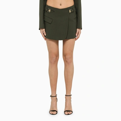 Dion Lee Military Miniskirt With Buckles In Green