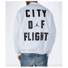 Nike Men's Air Jordan "city Of Flight" Bomber Jacket, White
