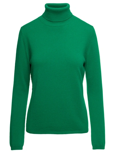Allude Cashmere High Neck Pull In Green
