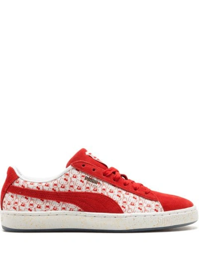 Puma Women's Hello Kitty Classic Suede & Leather Lace Up Sneakers In Red