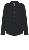 Rhone Commuter Slim Fit Button-up Shirt In Black