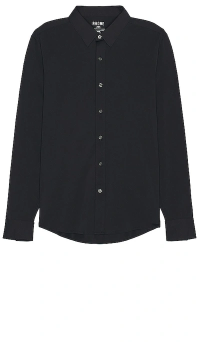 Rhone Commuter Slim Fit Button-up Shirt In Black
