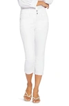 Nydj Chloe Capri Mid Rise Slim Jeans In Optic White