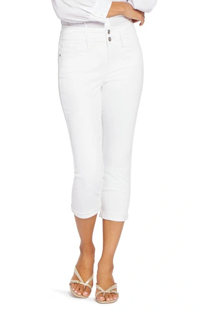 Nydj Chloe Capri Mid Rise Slim Jeans In Optic White
