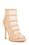 Nine West Larang Open Toe Bootie In Light Pink 680
