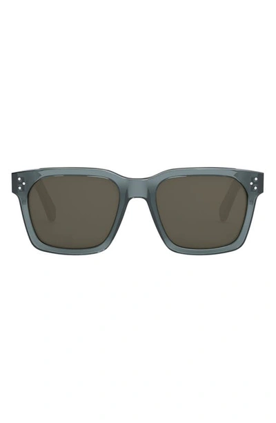 Celine Cl 40232 I 93j Square Sunglasses In Shiny Light Blue / Roviex