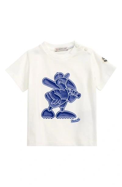 Moncler Kids' Boy's Baseball Duck Graphic T-shirt In Natural