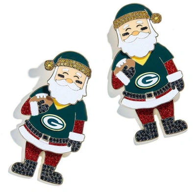 Baublebar Green Bay Packers Santa Claus Earrings