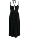 Ulla Johnson Emmaline Halter Neck Cutout Midi Dress In Black