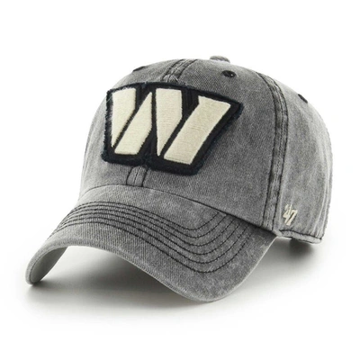 47 ' Black Washington Commanders Esker Clean Up Adjustable Hat