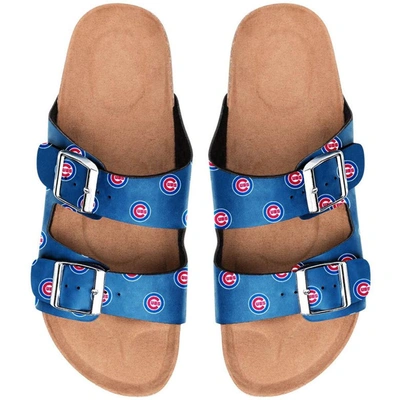 Foco Chicago Cubs Mini Print Double Buckle Sandal In Royal
