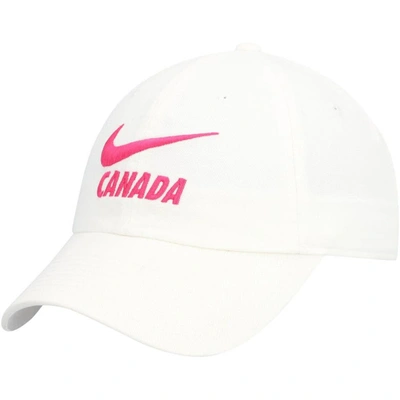 Nike Gray Canada Soccer Campus Adjustable Hat In White