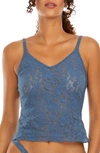 Hanky Panky Daily Lace Sheer Camisole In Storm Cloud Blue