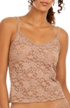 Hanky Panky Daily Lace Sheer Camisole In Taupe