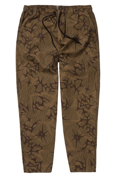 Volcom Outer Spaced Cotton Pants In Army