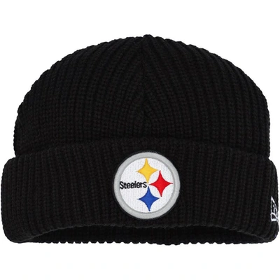 New Era Black Pittsburgh Steelers Fisherman Skully Cuffed Knit Hat