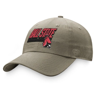 Top Of The World Khaki Ball State Cardinals Slice Adjustable Hat