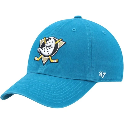 47 ' Teal Anaheim Ducks Clean Up Adjustable Hat