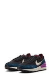 Nike Waffle One Sneaker In Black/ Purple/ Red/ Ron Ore