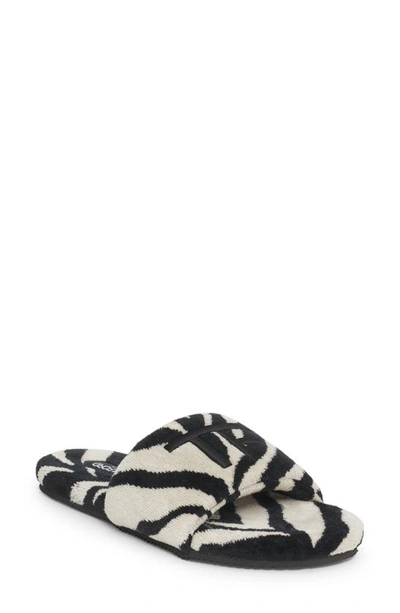 Tom Ford Harrison Zebra Stripe Slide Sandal In White