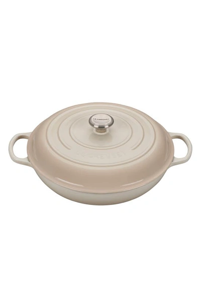 Le Creuset Signature 5 Quart Enameled Cast Iron Braiser In Meringue