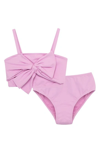 Habitual Girls' Beach Hut Two Piece Swimsuit - Big Kid In Pink